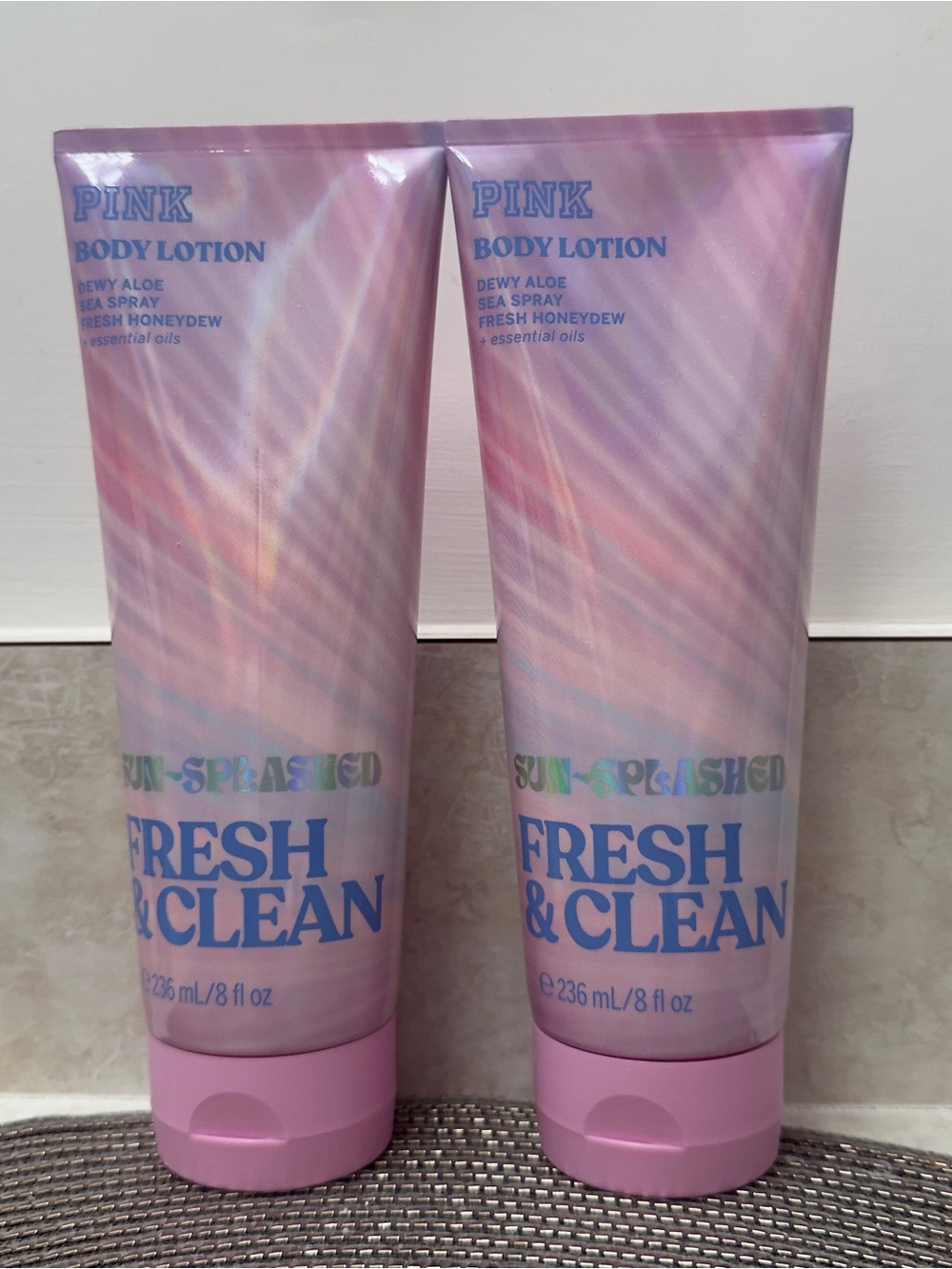 NEW PINK Victoria ‘s Secret Fresh & Clean Sun-Splashed Body Lotion Set